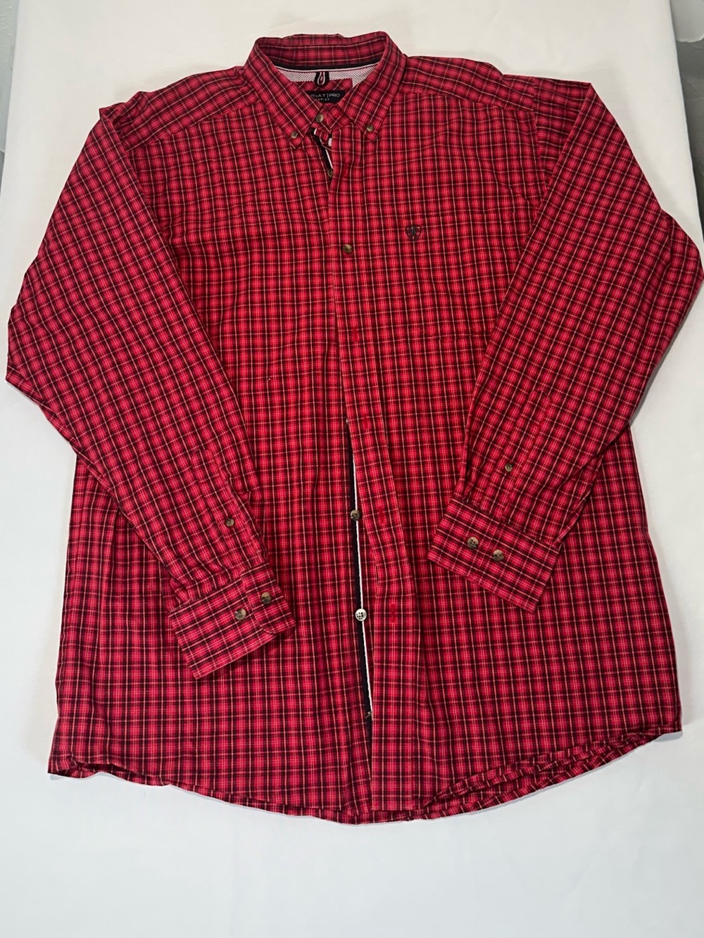 NWOT Ariat Pro Series Men's Plaid Button Down Shirt - Size Large by